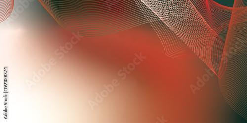Dark textured noisy background featuring vibrant red, green and white abstract glowing gradient waves with soft blur effect for modern header, poster and banner design