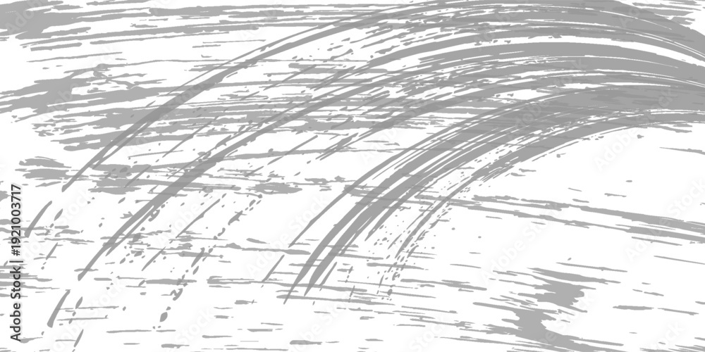 Fototapeta premium Abstract gray paint splatters and brush strokes on a white background