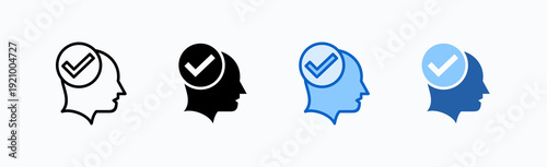 Positivity Icon Sheet Multiple Style Collection Isolated Vector