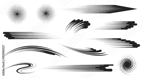 abstract brush strokes black and white motion blur effects