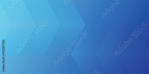 Abstract blue background with modern geometric chevron patterns made of thin white lines eps10