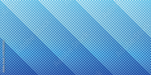Abstract blue background with diagonal stripes and a professional halftone dot pattern overlay eps10