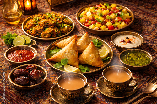 Vibrant South Asian Iftar Dastarkhwan