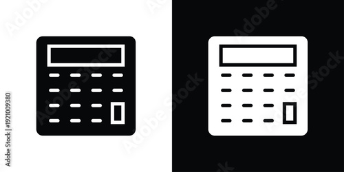Calculator Icon Sheet Black And White