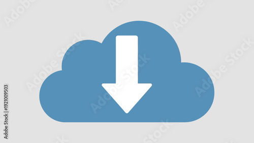 Cloud Download Icon Symbol.