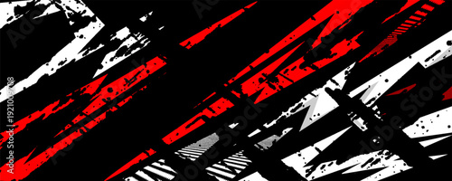 Car decal design vector. Graphic abstract stripe racing background kit designs for wrap vehicle, race car, rally, adventure and livery