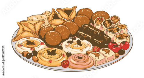 Assorted Desserts and Sweets on Plate.