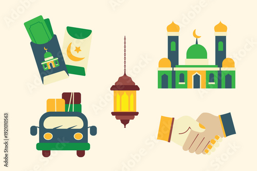 Eid Al Fitr Ilustration Set