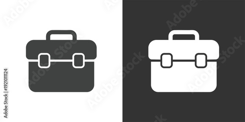 Business Briefcase icon. Solid glyph series icon