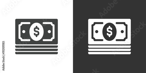 Cash Flow icon. Solid glyph series icon