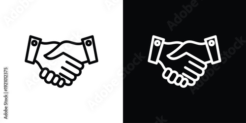 Handshake Icon Sheet Black And White
