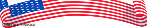 Horizontal Folded USA Flag Line