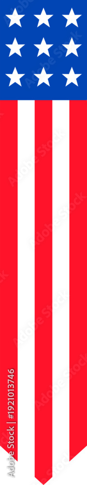 Fototapeta premium Traditional Hanging USA Flag Strip