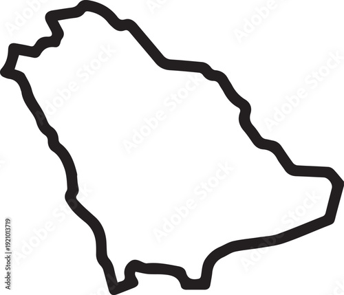 Vector black line icon for Arabia