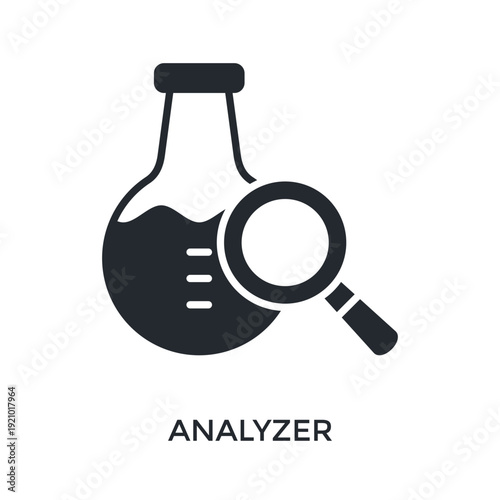 Analyzer Icon Glyph Style. Vector Illustration For Graphic Design