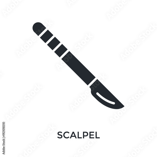 Scalpel Icon Glyph Style. Vector Illustration For Graphic Design