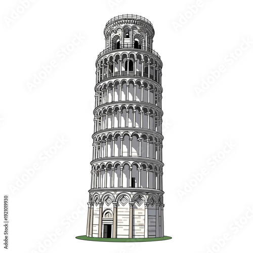 Leaning Tower of Pisa stands tall with historic architecture