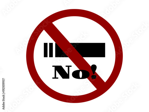 No smoking sign icon isolated on black background