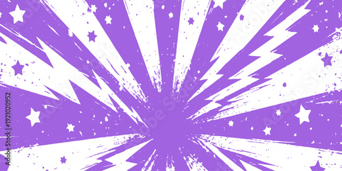 Abstract grunge star background featuring a seamless purple and blue vector pattern with snowflakes and light for a winter holiday decoration and festive wallpaper art illustration