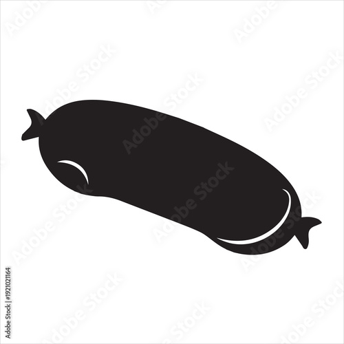 Simple Vector Silhouette of a Bolster Pillow Kolbalish