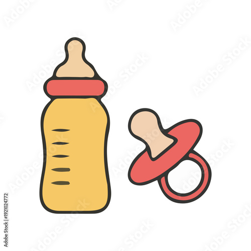 Baby Bottle and Pacifier Icons