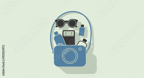 Camera and Accessories in Pouch.