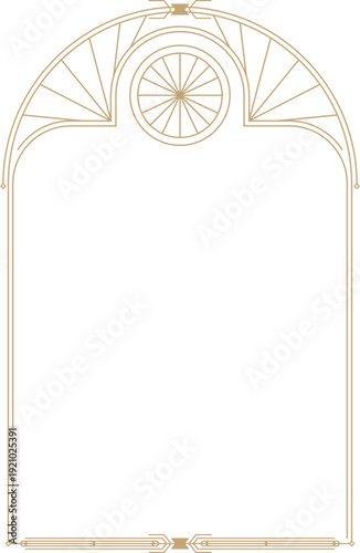 Radiant Arch Frame Border with Classic Elements