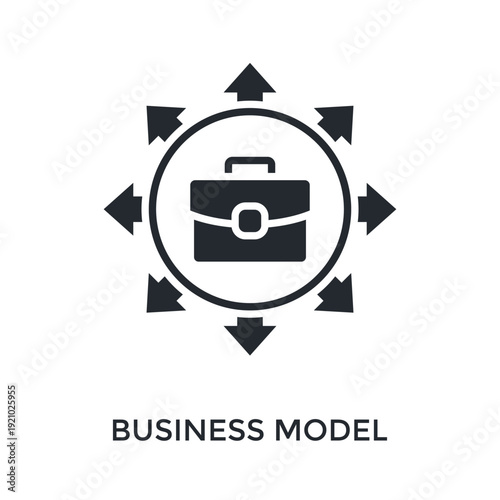 Business Model Icon Glyph Style. Vector Illustration For Graphic Design