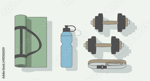 Fitness Equipment and Accessories for Workout.