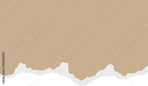 Old notebook paper tear with realistic texture