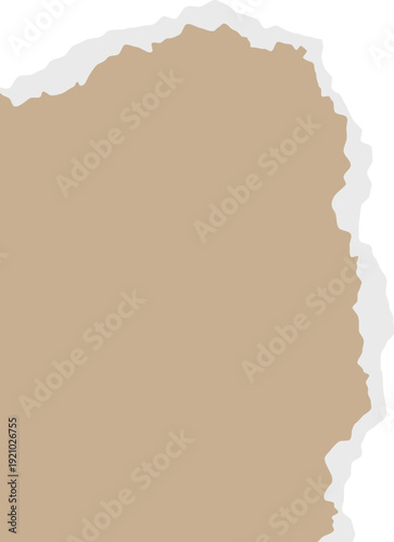 Full rip effect with aged kraft paper