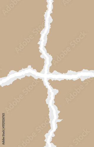 Crisscross ripped paper for creative journaling