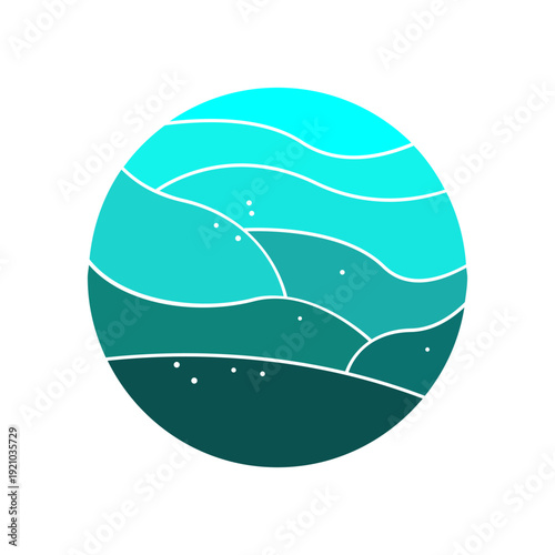 minimalist sea illustration design