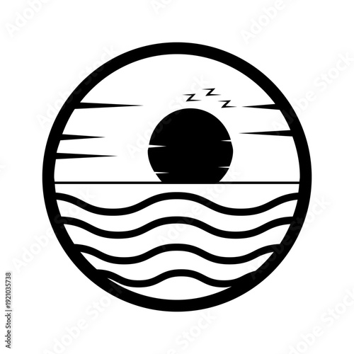 minimalist sea illustration design