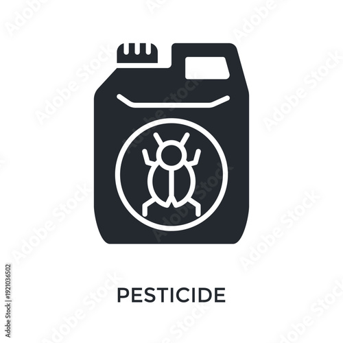 Pesticide Icon Glyph Style. Vector Illustration For Graphic Design