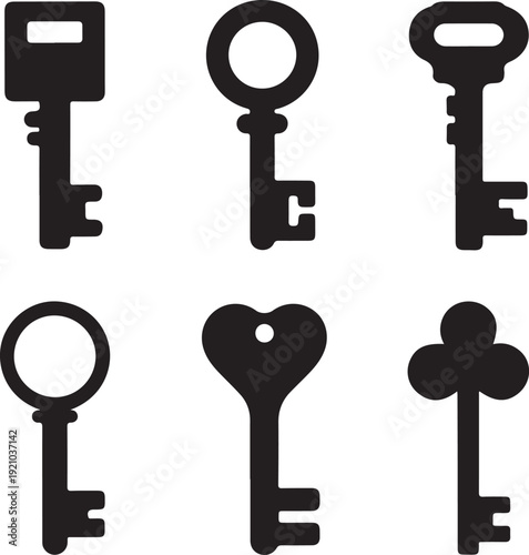 Assorted Key Silhouettes
