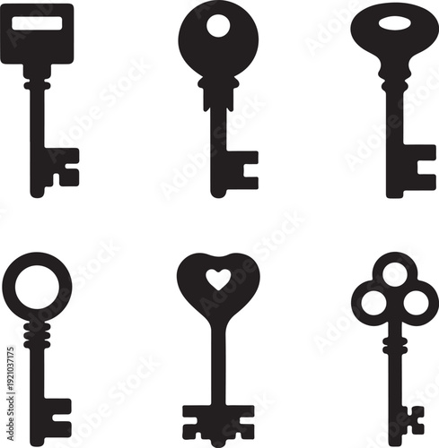 Assorted Key Silhouettes