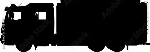 Fire truck emergency vehicle side view silhouette
