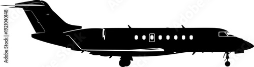 Private jet silhouette illustrating business aviation travel