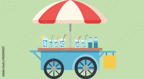 Ice Cream Cart with Refreshing Treats.