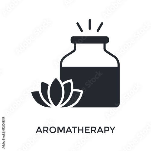 Aromatherapy Icon Glyph Style. Vector Illustration For Graphic Design