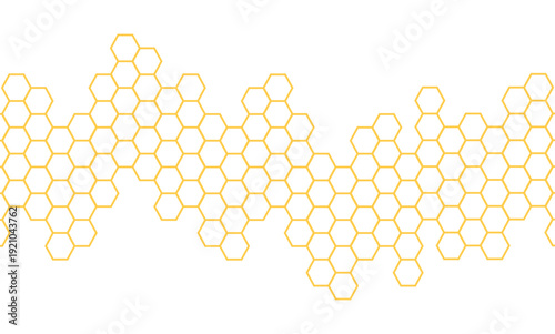 abstract background with honeycombs hexagonal divider technology science illustration vector
