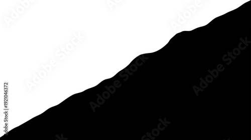 Simple landscape hill silhouette with a gentle rising slope