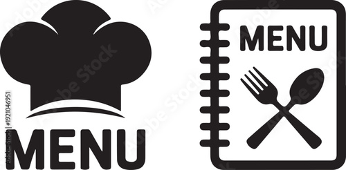 Cafe menu icon on white background