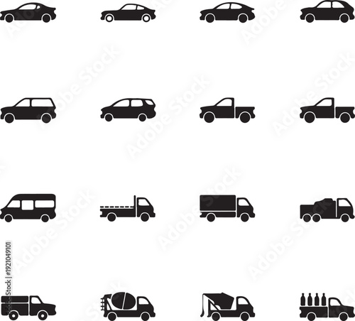 Car icons vector illustration
