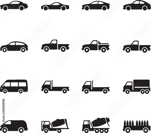 Car icons vector illustration