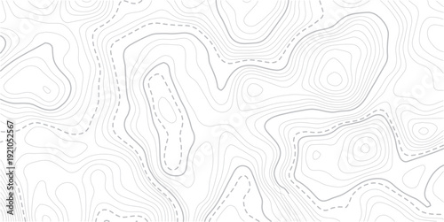 Abstract pattern with lines seamless pattern and topography. Modern design with White background with topographic wavy pattern design.seamless cartography ware frame area contour topo grid map.
