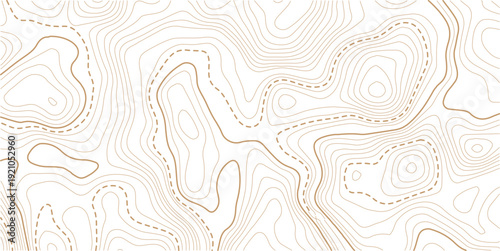 Topographic gold luxury map background. Geographic abstract pattern. The topo contour or wallpaper.topographic wavy pattern design.paper texture Imitation of a geographical map shades.