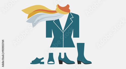 Mens Fashion Clothing and Accessories Illustration.