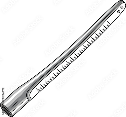 Retro vintage cartoon style dental forceps instrument tool illustration isolated realistic drawing vector